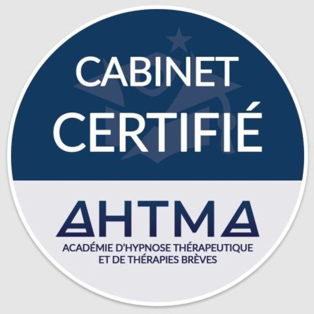 Certification AHTMA attribuée au cabinet pour sa pratique conforme des thérapies brèves et de l’hypnose thérapeutique.